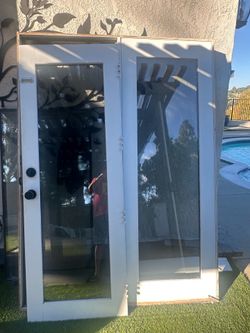 French door with glass panel