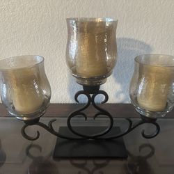 Candleholder With Candles. 