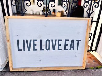 Large wood sign
