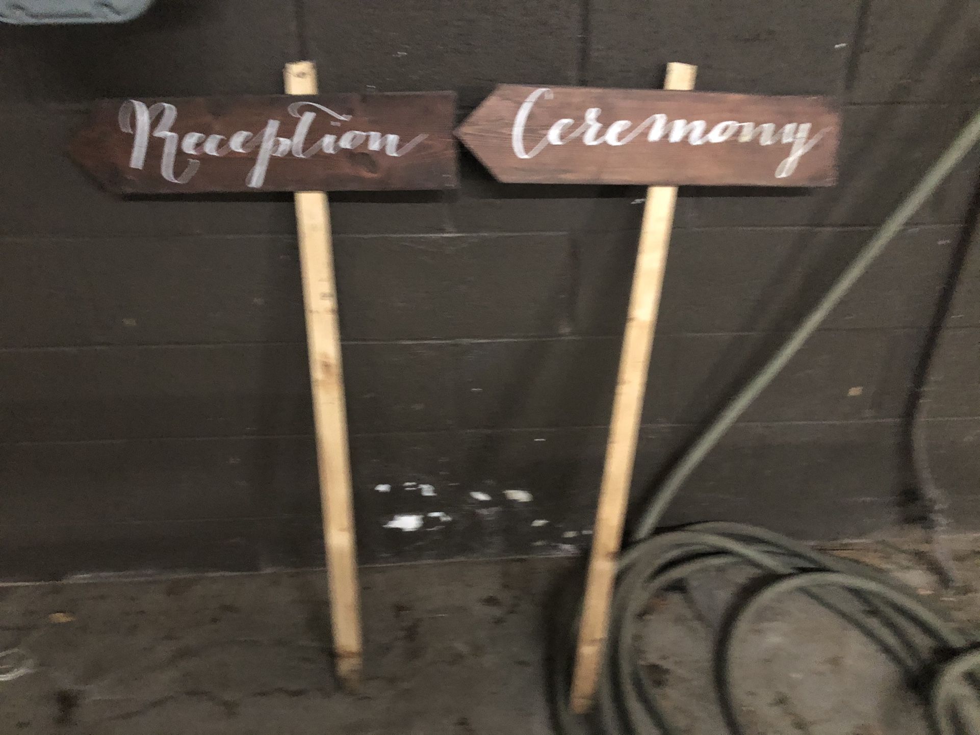 $5 For Two signs  Rustic ceremony and reception