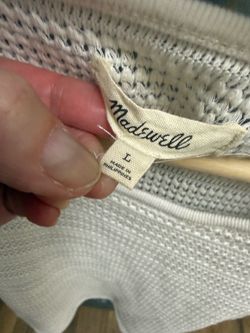 Madewell Large crème crocheted tank