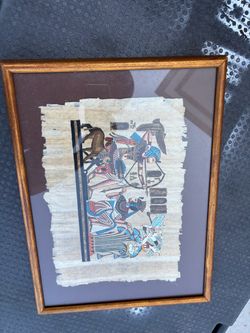 Framed Egyptian Papyrus Art