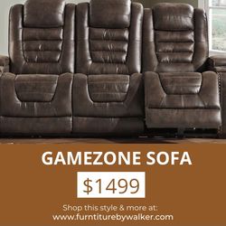 Game Zone Power Reclining Sofa 