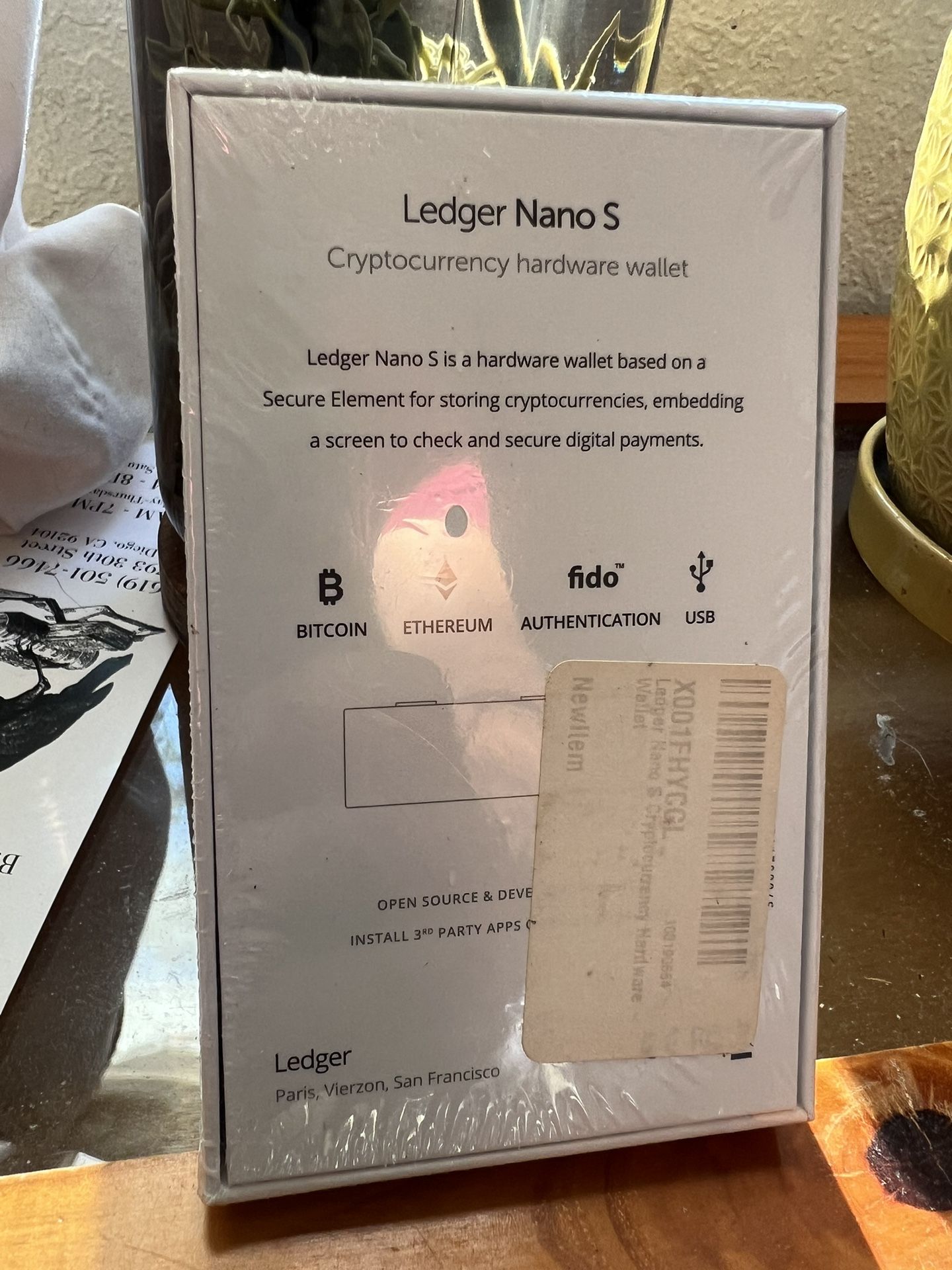 Ledger Nano S Crypto Hardware Wallet (Factory Sealed)
