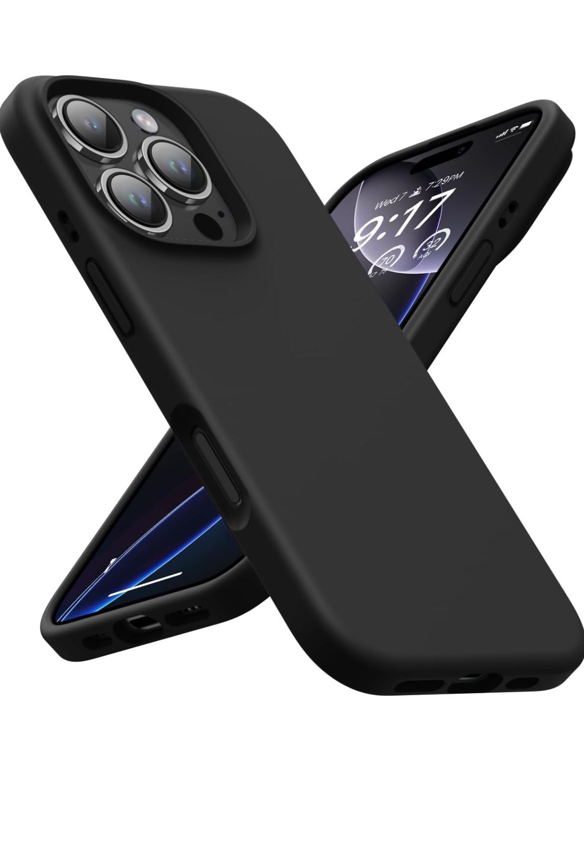  Designed for iPhone 16 Pro Case,Shockproof Liquid Silicone Protective Phone Case with Soft Anti-Scratch Microfiber Lining Ultra Sli