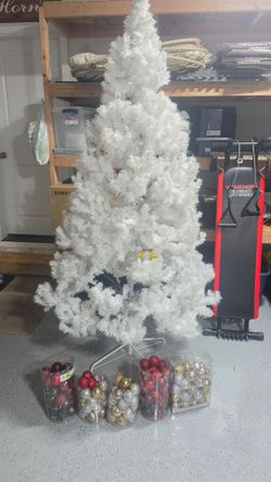 Christmas tree and decor