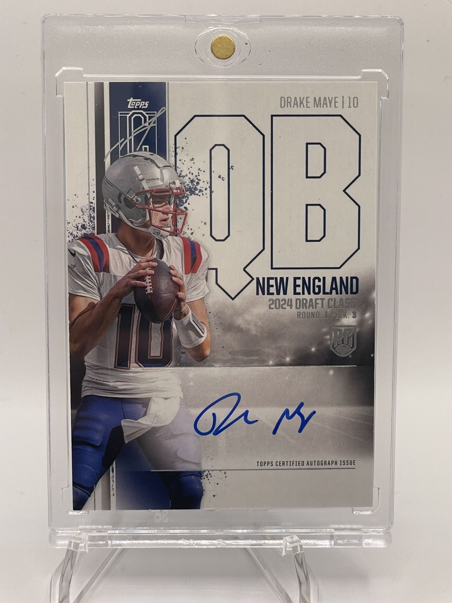 Drake Maye Rookie On Card Auto
