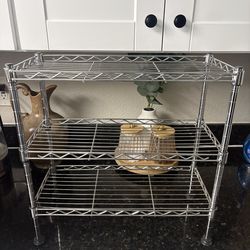 3 tier metal shelf