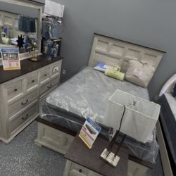 Light and Dark Brown Bedroom Set 
