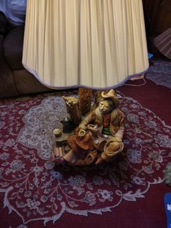 Vintage Cowboy Lamp.