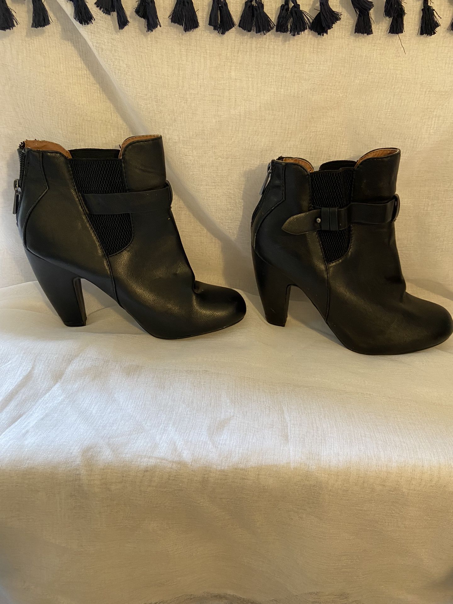 Sporty Black Booties 8.5 -Also In Caramel