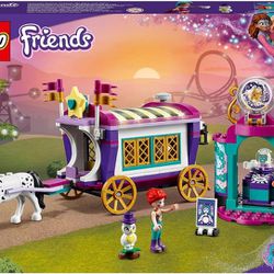 LEGO 41688 Friends Magical Caravan Horse Toy Set, Fairground Amusement Park for Kids 7 Plus Years Old 