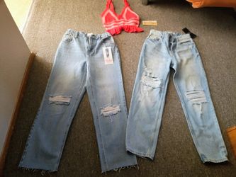 Brand New Mom Jeans And Top