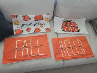 Fall pillow shams