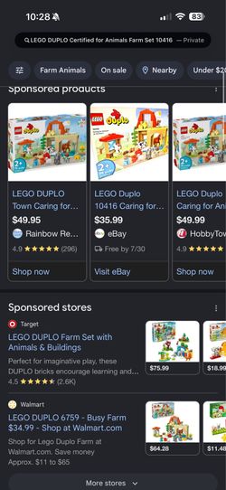 LEGO DUPLO Certified for Animals Farm Set 10416