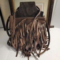 Mango Fringed Purse/Pocketbook/Hand Bag
