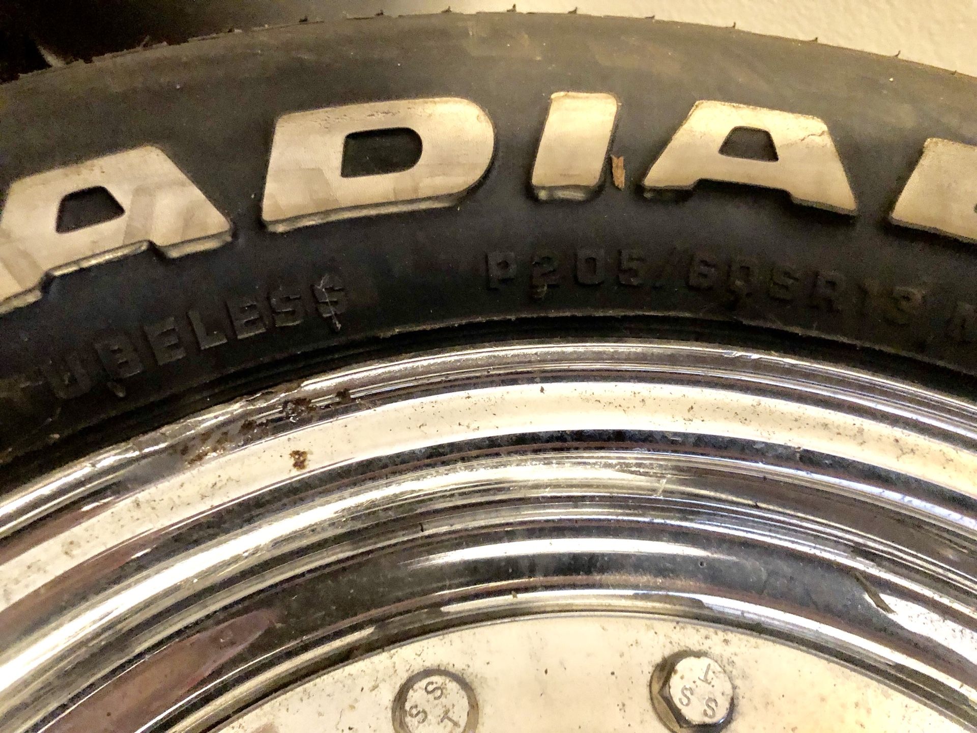 Chrome Cragar SST 4 lug ( unilug) Wheels and Tires P205/60R13 for Sale