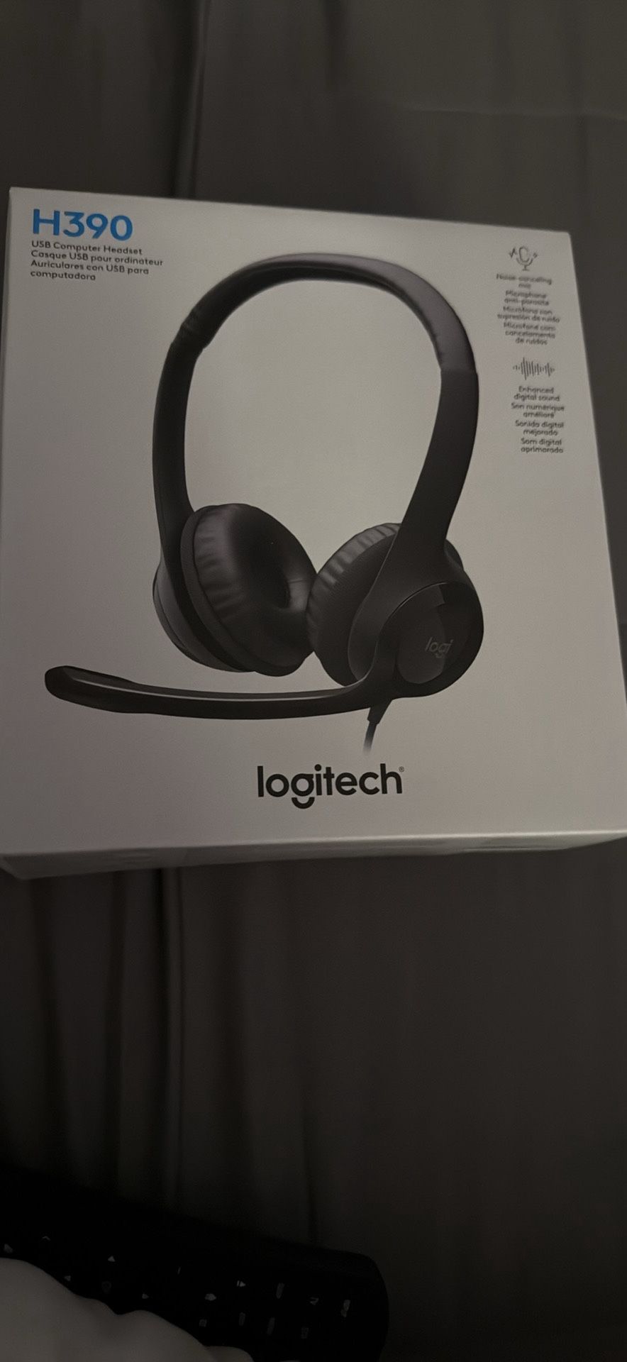 Brand new Logi tech noise canceling headphones