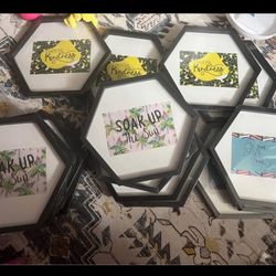 15 Hexagon Frames 