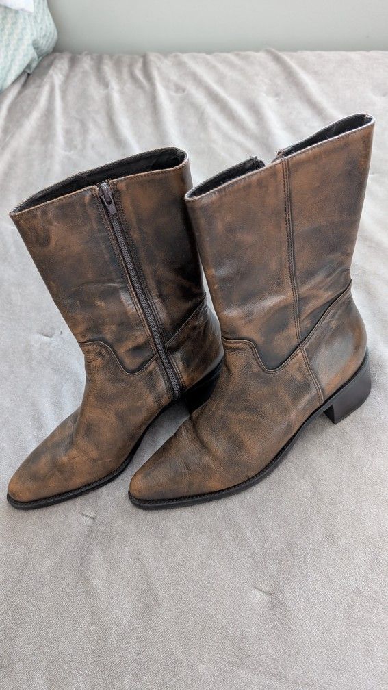 Leather Western Boots