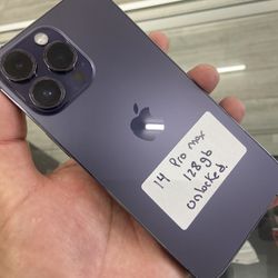 14 Pro Max Unlocked. Cash Or $50 Down W Approval 