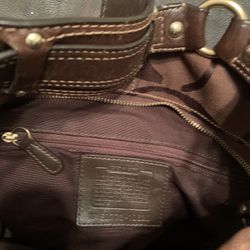Authentic Brown Coach Bag With Small Wallet