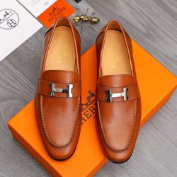 Hermes Men’s Leather Shoes With Box 2026 New 