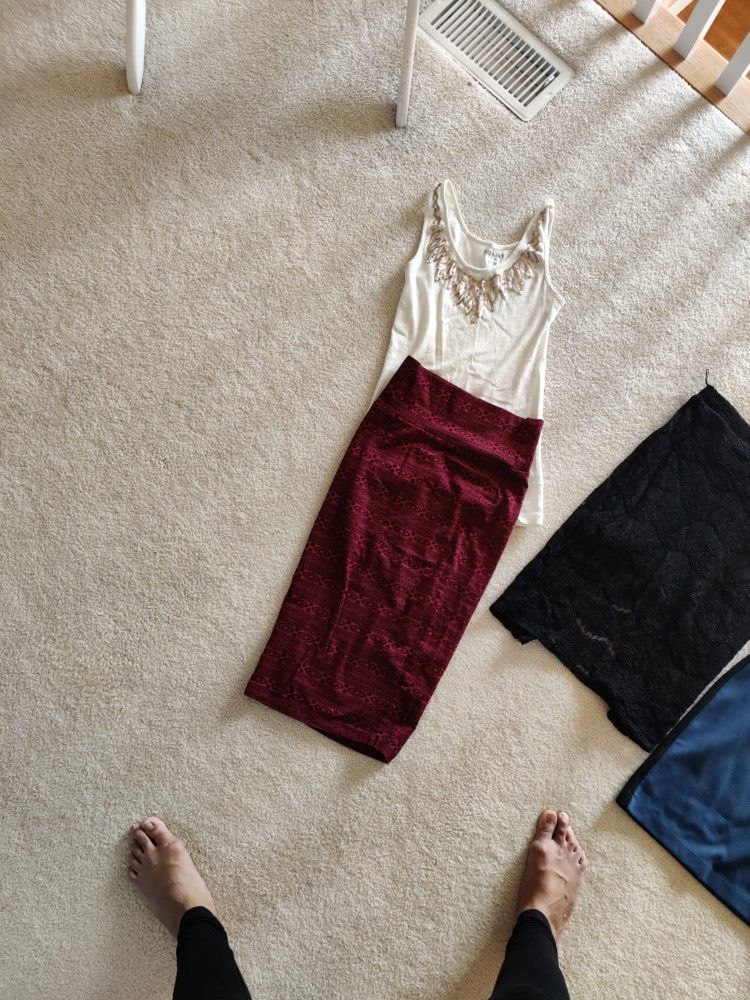 Pencils Skirts (Free Old Navy Tank)