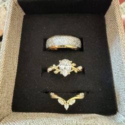 Silver 926 Ring Set Size 6