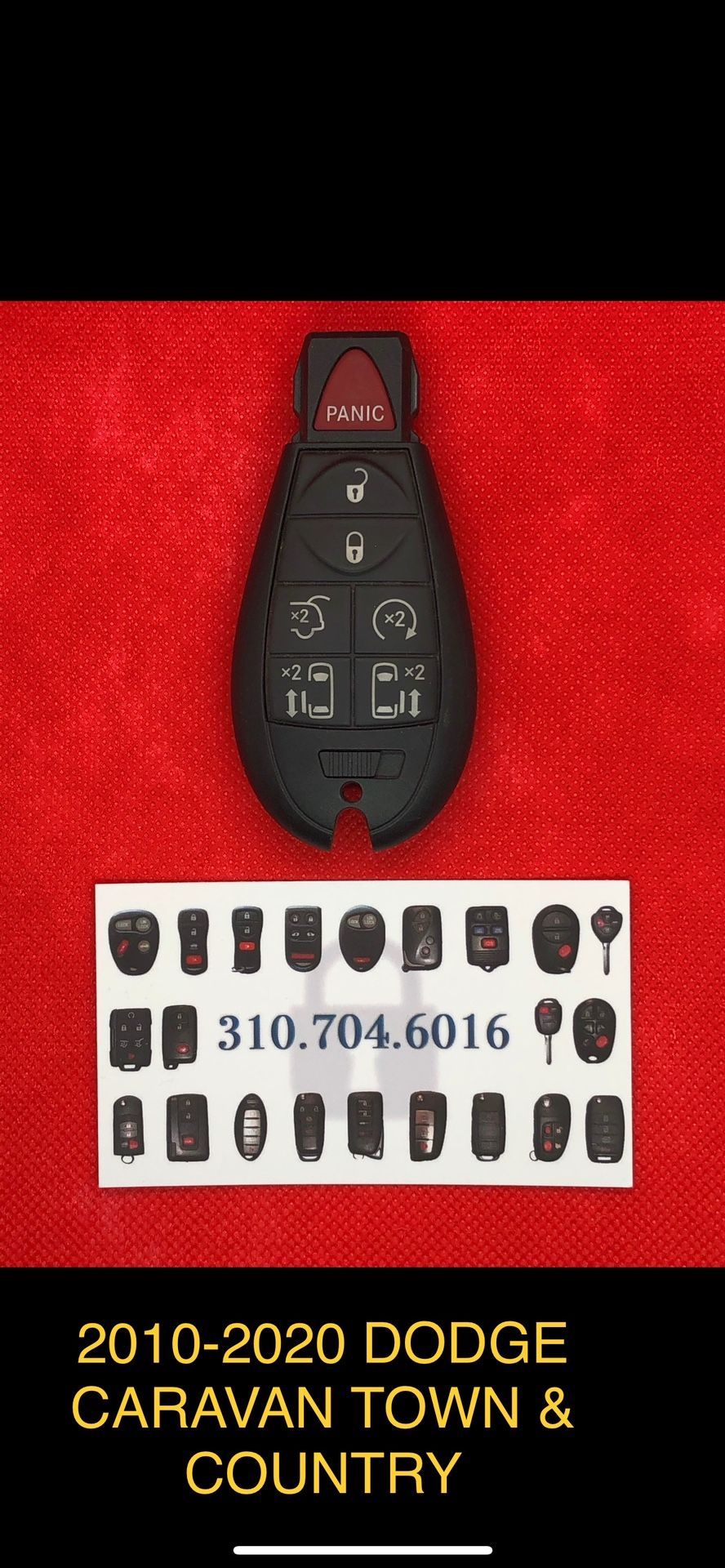 20102020 OEM DODGE CARAVAN , TOWN & COUNTRY REMOTE SMART INSERT KEY
