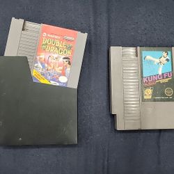 NES Beat ’Em Up Lot (2) – Double Dragon + Kung Fu – TESTED, Cart Only