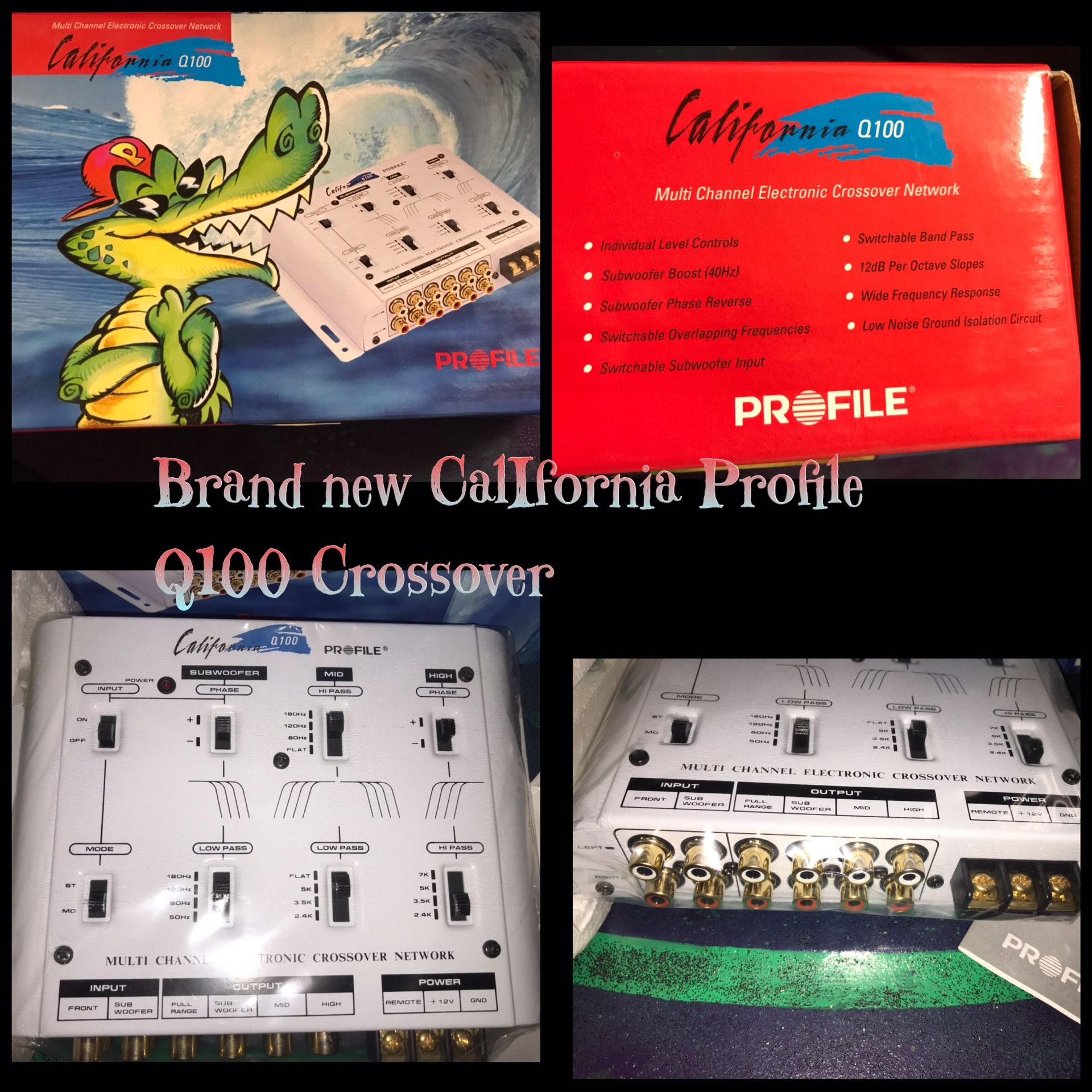 Brand new CALIFORNIA PROFILE Q100 CROSSOVER MULTI CHANNEL