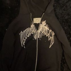 Black and White zip up hoodie