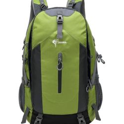 50L Water-Resistant Travel Backpack/Casual/Hiking/Camping Daypack with Rain Cover, Headphone Hole