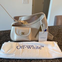 Off white leather bag brand new
