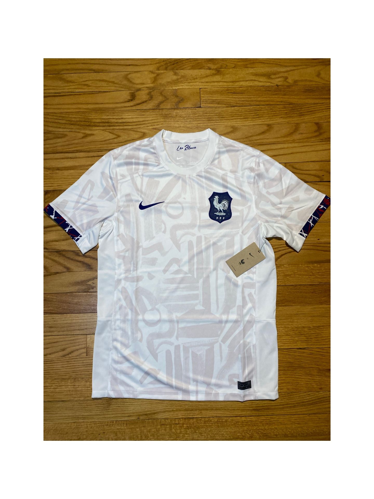 Nike FFF France Soccer Jersey World Cup Away Top Men's Size M NEW!!