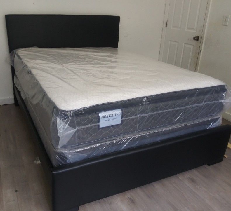 $399 Queen Bed Frame With Mattress And Box Spring Brand New Free Delivery