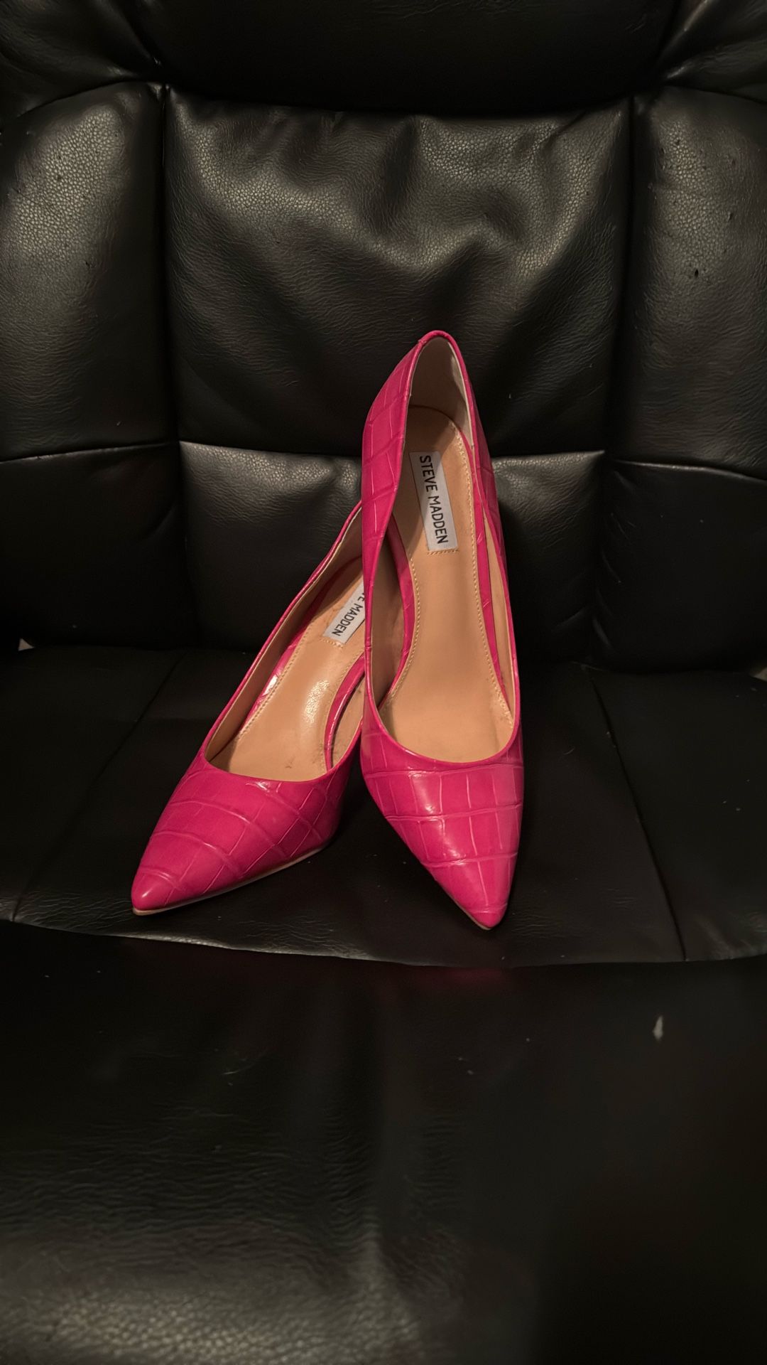 Steve Madden Crocodile Perfect Condition Hot Pink