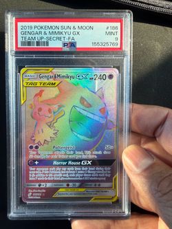 PSA 9 Gengar & Mimikyu GX Secret Rare NEW Cert!