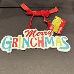 GRINCH Merry Grinchmas Wooden Sign