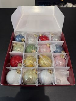 IKEA VINTERFINT Glass Christmas Ornaments Set of 16