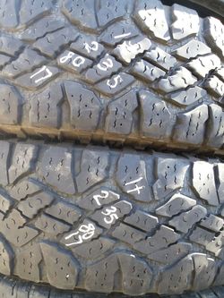 LT235 80 17 two Goodyear tires $25 each