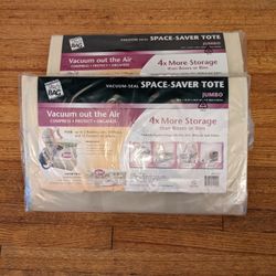 2 - Never Been Opened - Vacuum Space Saver Totes - Jumbo