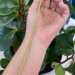 14kt Cuban Link Anklet 