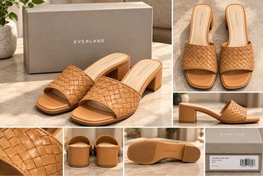 Everlane Woven Leather Slide Sandals
