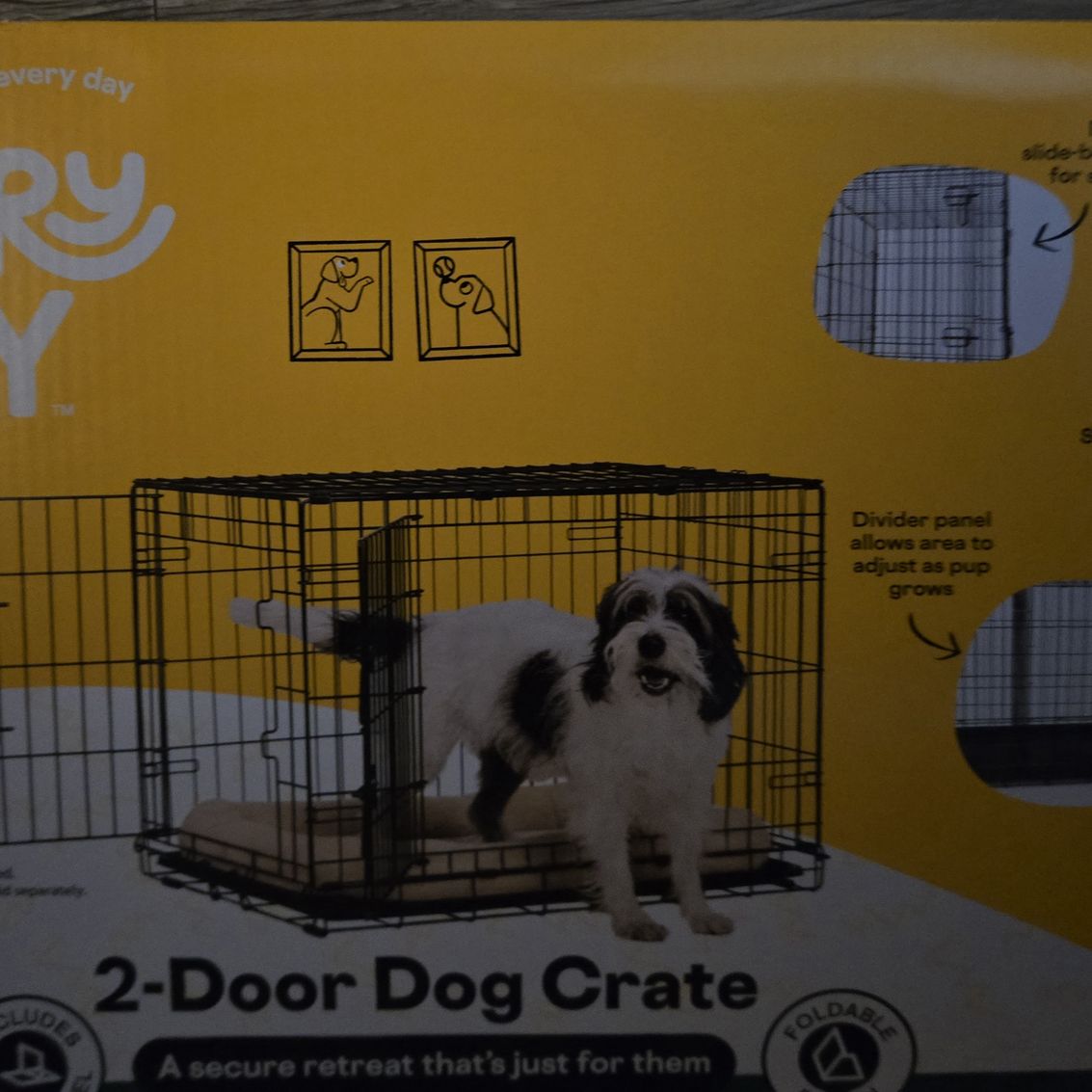 2 Door Folding Dog Crate with Cover