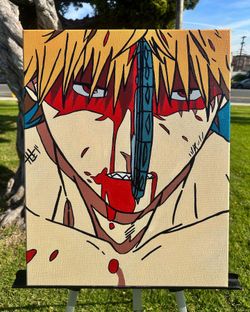 Deji (Chainsaw Man) Acrylic Painting-16x20in 
