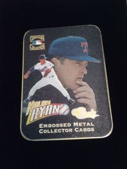 Embossed metal collector cards