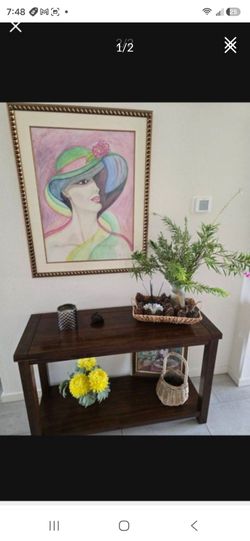 Entry way table double shelf