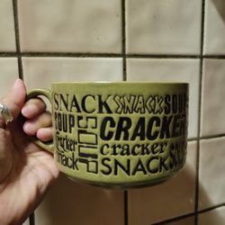 Vintage Soup and Crackers Mug Stoneware. 
